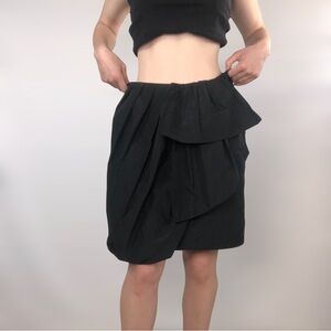 PAUW Amsterdam Asymmetrical Ruffle Wrap Skirt Black Size 4